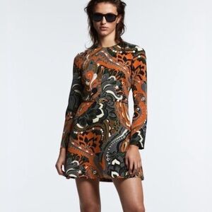 ZARA Gorgeous Multicolored Short Dress Size M LNC
